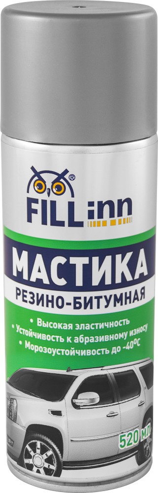 FILL inn FL019 Мастика резино-битумная (аэрозоль), 520 мл FL019