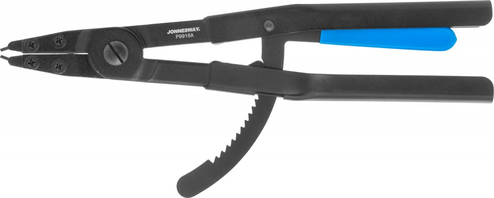 Jonnesway P9916A Щипцы прямые с фиксатором для стопорных колец, сжим, 85-170 мм, 4.5-5.5 мм, 400 мм P9916A