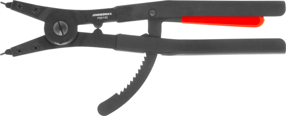 Jonnesway P9916C Щипцы прямые с фиксатором для стопорных колец, разжим, 85-170 мм, 3.5-4.0 мм, 400 мм P9916C