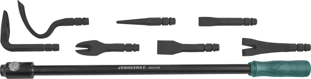 Jonnesway AG010180 Монтажная лопатка со сменными насадками в наборе, 8 предметов AG010180