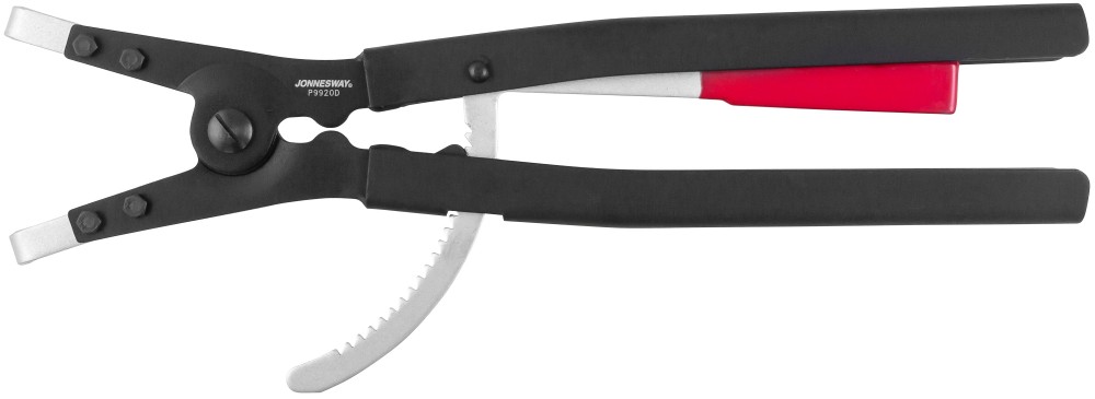 Jonnesway P9920D Щипцы загнутые 90° с фиксатором для стопорных колец, разжим, 165-300 мм, 4.5-5.5 мм, 500 мм P9920D