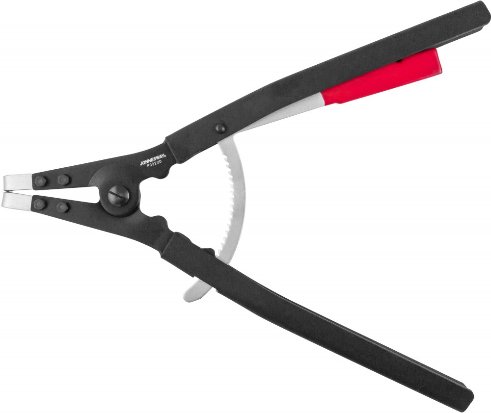 Jonnesway P9920D Щипцы загнутые 90° с фиксатором для стопорных колец, разжим, 165-300 мм, 4.5-5.5 мм, 500 мм P9920D