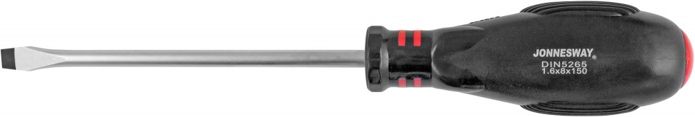 Jonnesway D03S8150 Отвертка стержневая шлицевая HERCULES, SL8х150 мм D03S8150