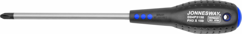 Jonnesway D04P3150 Отвертка стержневая крестовая FULL STAR, PH3х150 мм D04P3150