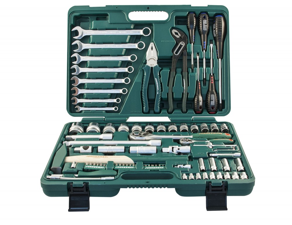 Jonnesway S04H52477S Набор инструмента универсальный 1/4", 1/2"DR, 77 предметов S04H52477S