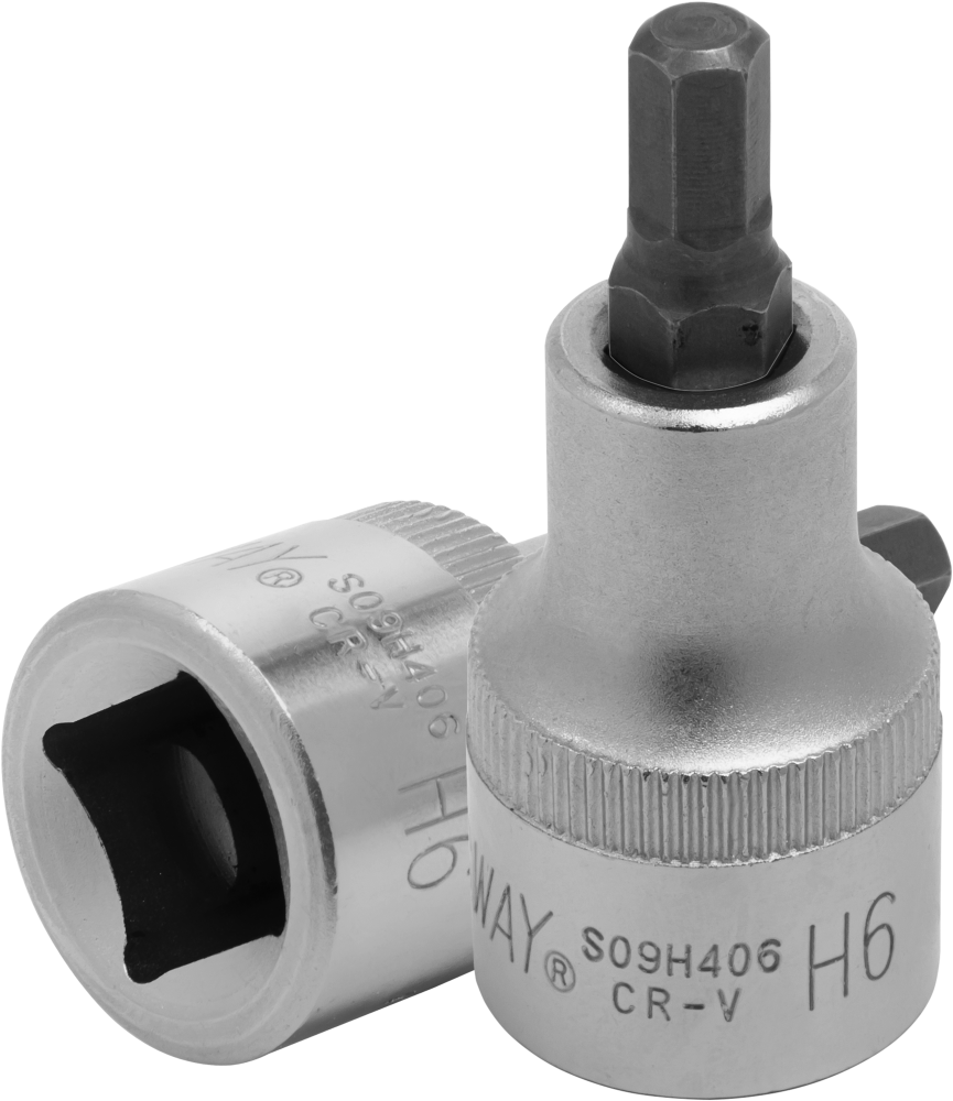 Jonnesway S09H406 Насадка торцевая 1/2"DR с вставкой-битой шестигранной, H6, 55 мм S09H406
