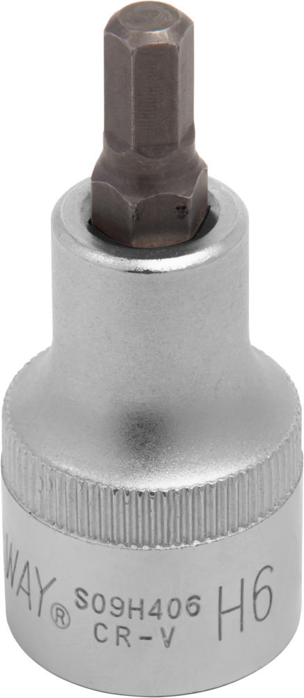 Jonnesway S09H406 Насадка торцевая 1/2"DR с вставкой-битой шестигранной, H6, 55 мм S09H406