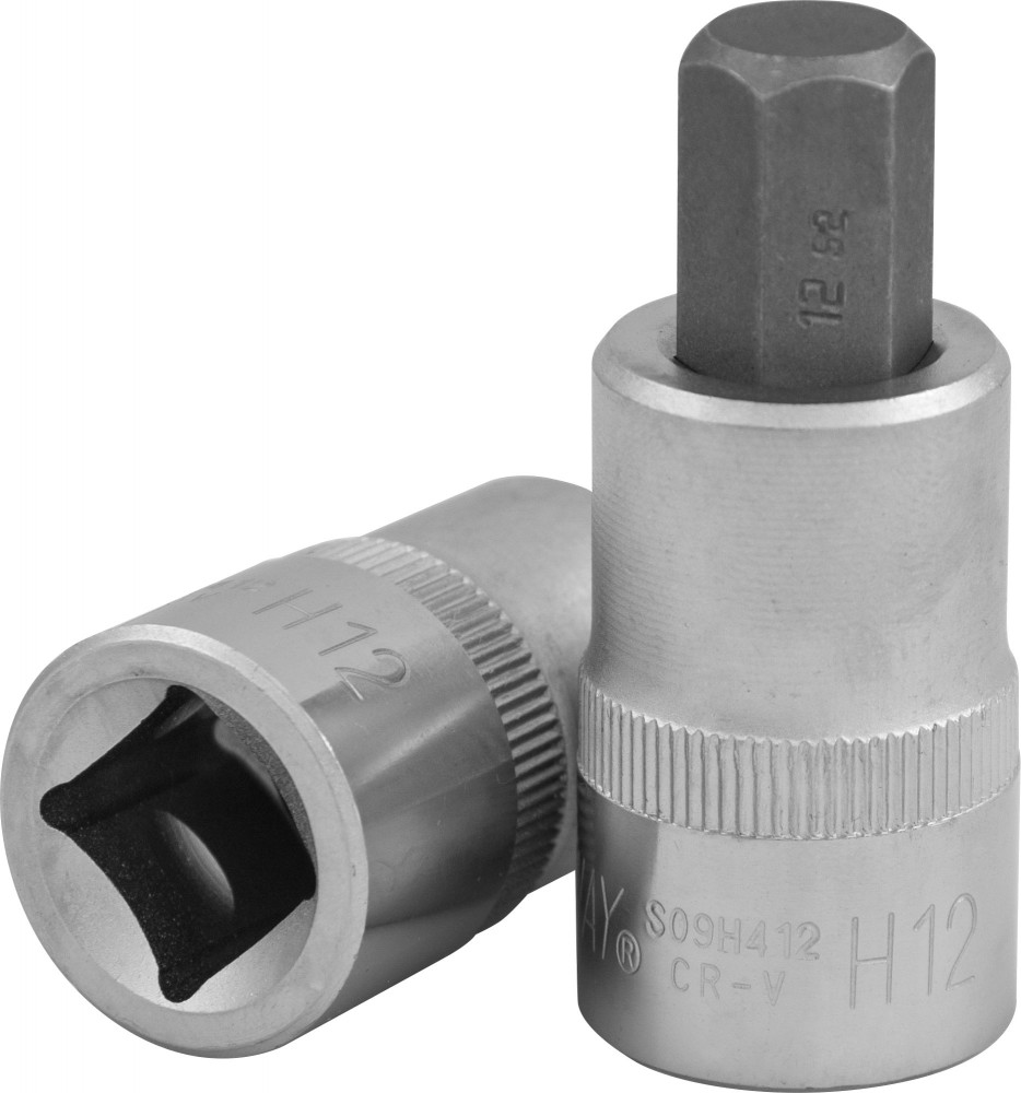 Jonnesway S09H412 Насадка торцевая 1/2"DR с вставкой-битой шестигранной, H12, 55 мм S09H412
