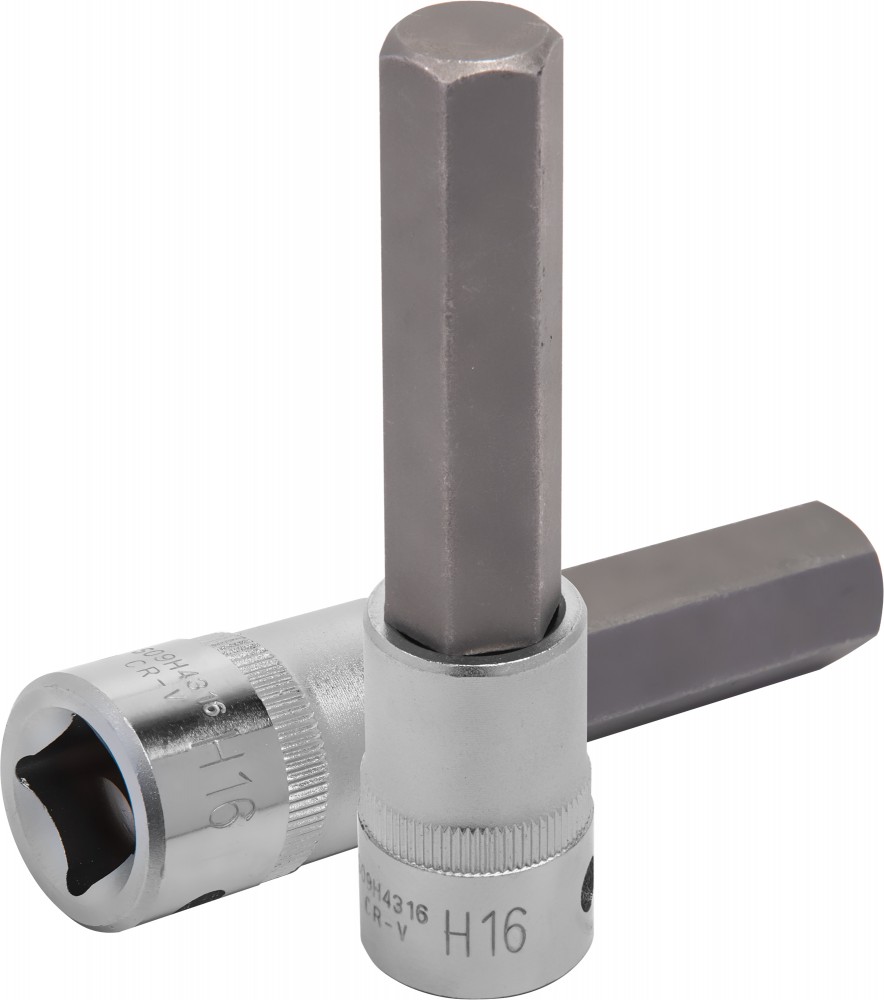 Jonnesway S09H4316 Насадка торцевая 1/2"DR с вставкой-битой шестигранной, H16, 100 мм S09H4316