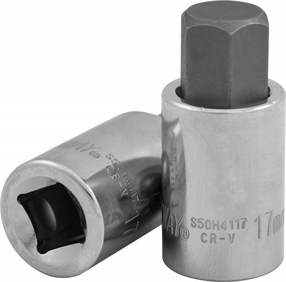 Jonnesway S50H2106 Насадка торцевая 1/4"DR с вставкой-битой, H6, 37 мм S50H2106