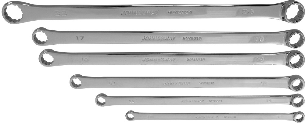 Jonnesway W61106S Набор ключей гаечных накидных удлиненный CrMo в сумке, 10-24 мм, 6 предметов W61106S