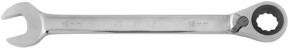 Jonnesway W60118 Ключ гаечный комбинированный трещоточный с реверсом, 18 мм W60118