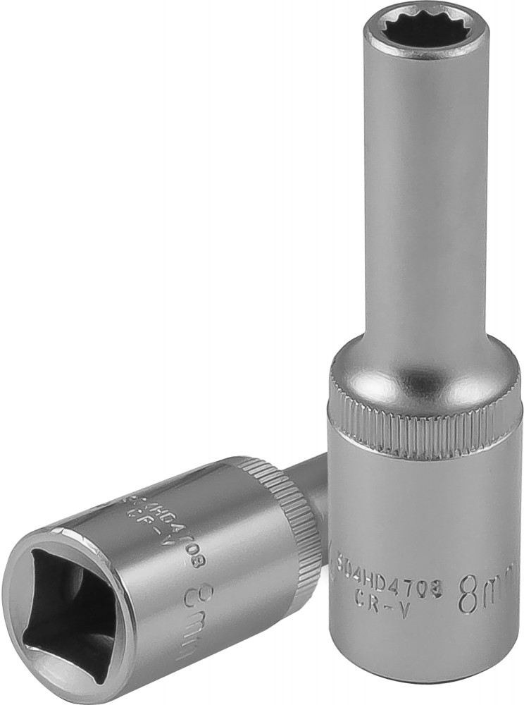 Jonnesway S04HD4708 Головка торцевая глубокая 12-гранная 1/2"DR, 8 мм S04HD4708