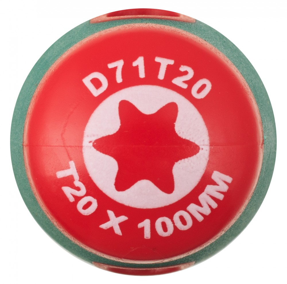 Jonnesway D71T20 Отвертка стержневая TORX® ANTI-SLIP GRIP, T20х100 D71T20