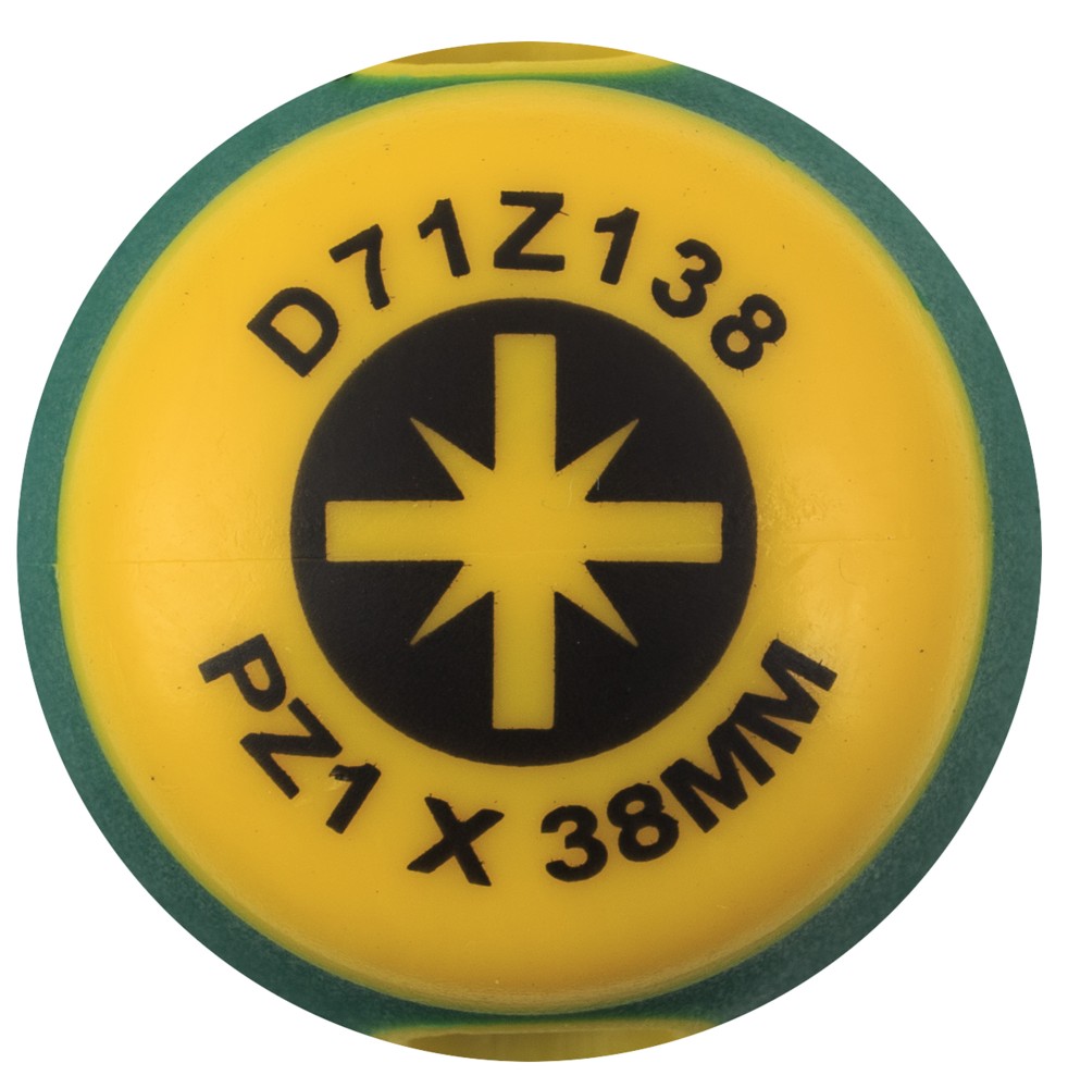 Jonnesway D71Z138 Отвертка стержневая POZIDRIV® ANTI-SLIP GRIP, PZ1x38 D71Z138