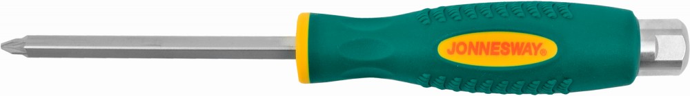 Jonnesway D70Z2100 Отвертка стержневая POZIDRIV® , ударная, силовая под ключ, PZ2x100 D70Z2100