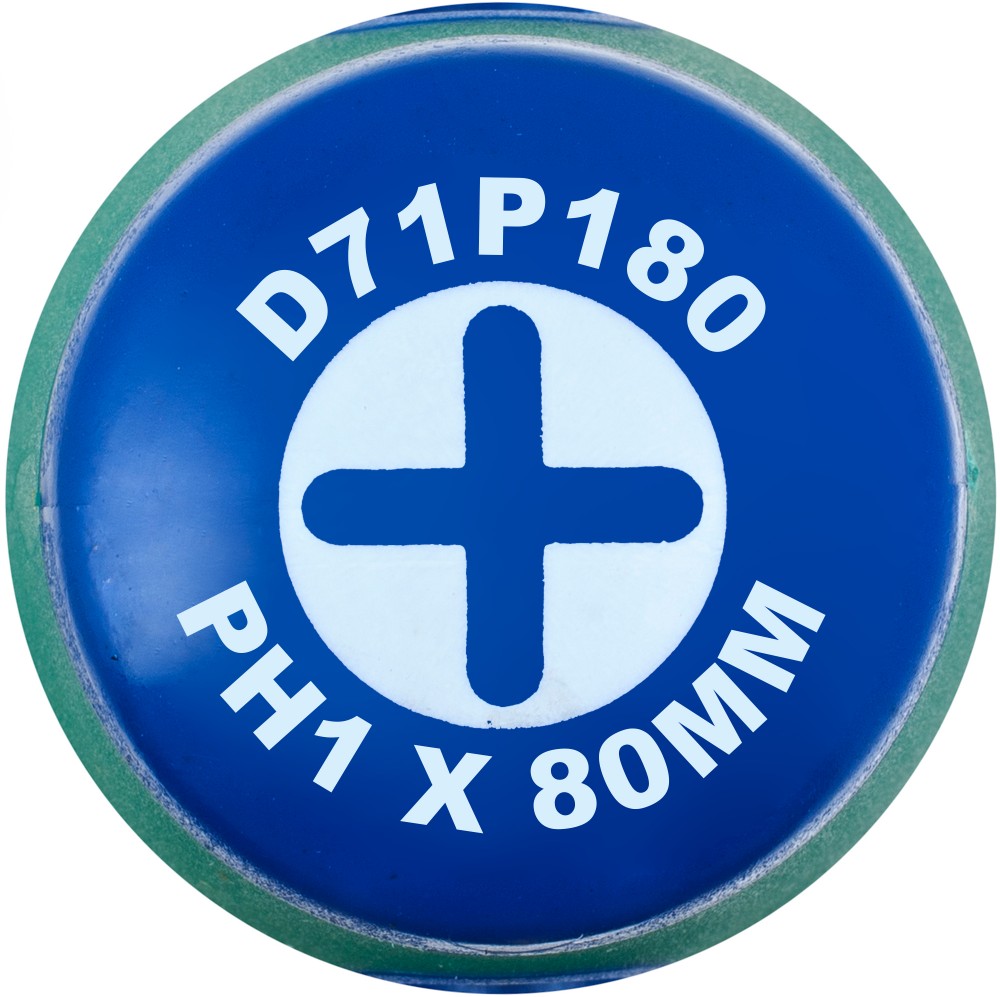 Jonnesway D71P180 Отвертка стержневая крестовая ANTI-SLIP GRIP, PH1x80 мм D71P180
