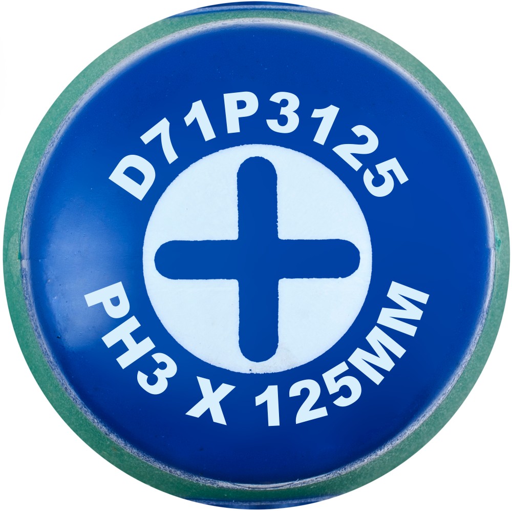 Jonnesway D71P3125 Отвертка стержневая крестовая ANTI-SLIP GRIP, PH3x125 мм D71P3125