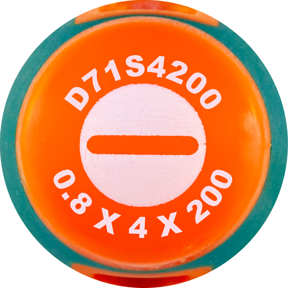 Jonnesway D71S4200 Отвертка стержневая шлицевая ANTI-SLIP GRIP, SL4.0х200 мм D71S4200