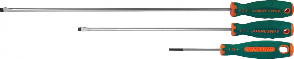 Jonnesway D71S6250 Отвертка стержневая шлицевая ANTI-SLIP GRIP, SL6.5х250 мм D71S6250