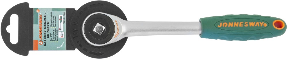 Jonnesway R6603 Рукоятка трещоточная ротационная со сквозным приводом 3/8"DR, 60 зубцов, 240 мм R6603