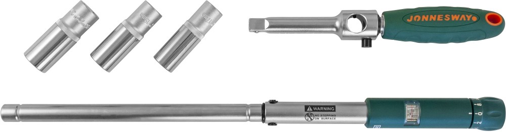 Jonnesway T02170 Ключ баллонный инерционный с динамометрической рукояткой, 70-170 Нм и головками торцевыми в наборе, 17, 19, 21 мм T02170