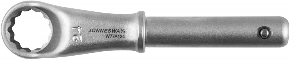 Jonnesway W77A124 Ключ накидной усиленный, 24 мм, d18.5/180 мм W77A124