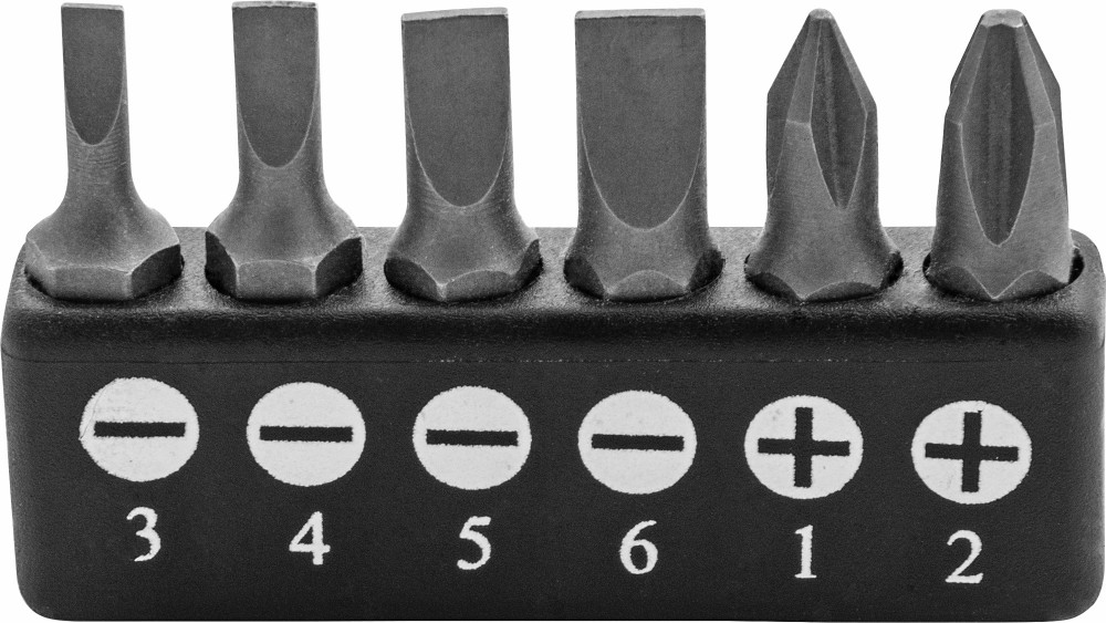 Ombra 951406A Набор вставок-бит 1/4"DR, 6 предметов (SL3,4,5,6,PH1,2) 951406A