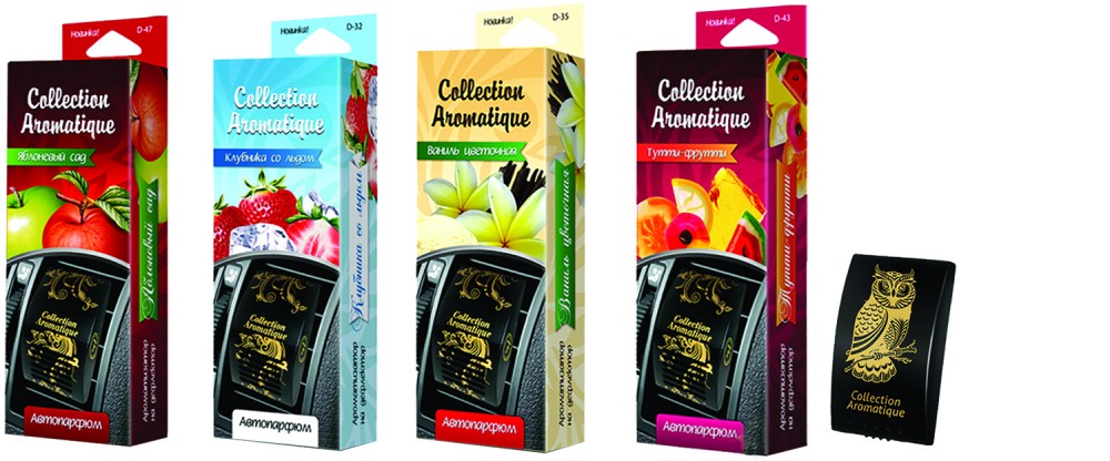 Прочие автотовары Ароматизатор на дефлектор "Collection Aromatique Автопарфюм" (микс 2) DK-2