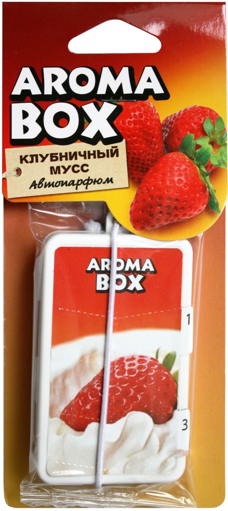 Прочие автотовары B-05 Ароматизатор подвесной Aroma-box Клубничный мусс B-05