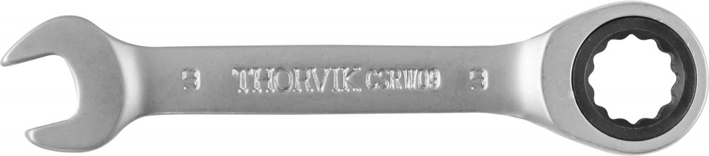 Thorvik CSRW09 Ключ гаечный комбинированный трещоточный короткий, 9 мм CSRW09