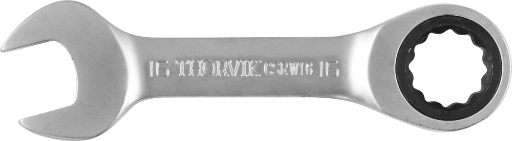 Thorvik CSRW16 Ключ гаечный комбинированный трещоточный короткий, 16 мм CSRW16
