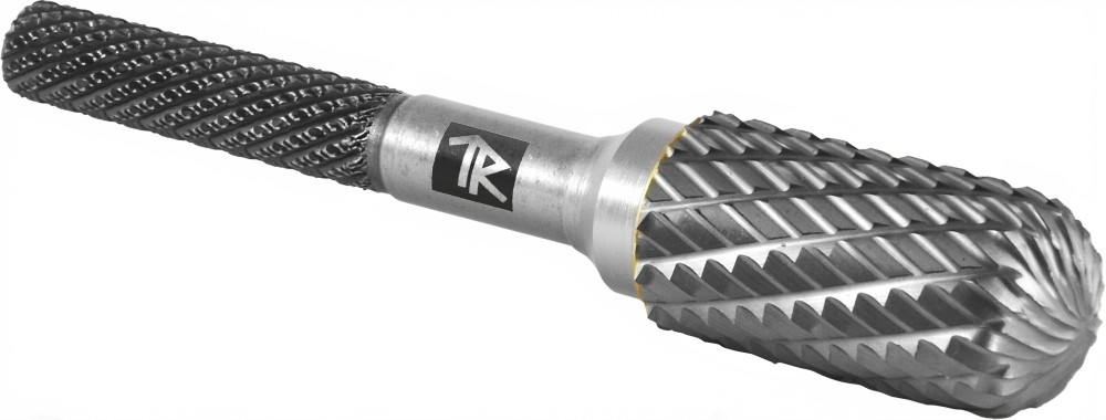 Thorvik TRRBC10200665-2  Борфреза твердосплавная цилиндрическая с радиусным торцом, тип C, 10 мм, двойная насечка, в боксе TRRBC10200665-2