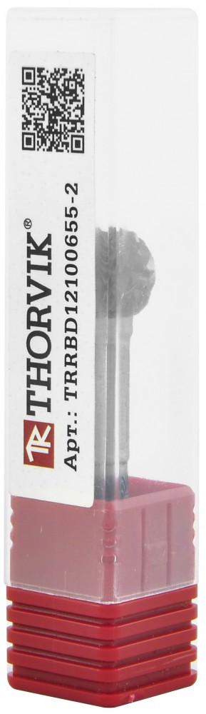 Thorvik TRRBD06050655-2  Борфреза твердосплавная сферическая, тип D, 6 мм, двойная насечка, в боксе TRRBD06050655-2