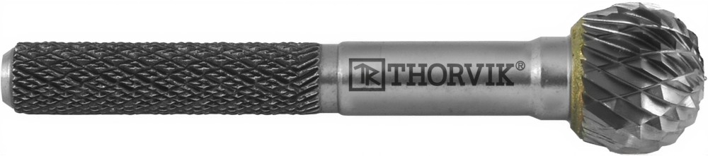 Thorvik TRRBD08070657-2  Борфреза твердосплавная сферическая, тип D, 8 мм, двойная насечка, в боксе TRRBD08070657-2