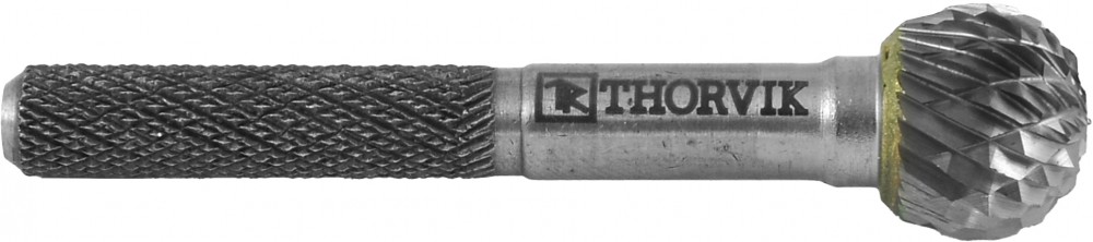 Thorvik TRRBD12100655-2  Борфреза твердосплавная сферическая, тип D, 12 мм, двойная насечка, в боксе TRRBD12100655-2