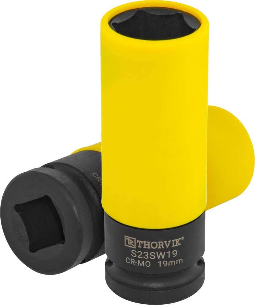 Thorvik S23SW19 Головка торцевая ударная удлиненная тонкостенная 1/2"DR для легкосплавных колесных дисков, 19мм S23SW19