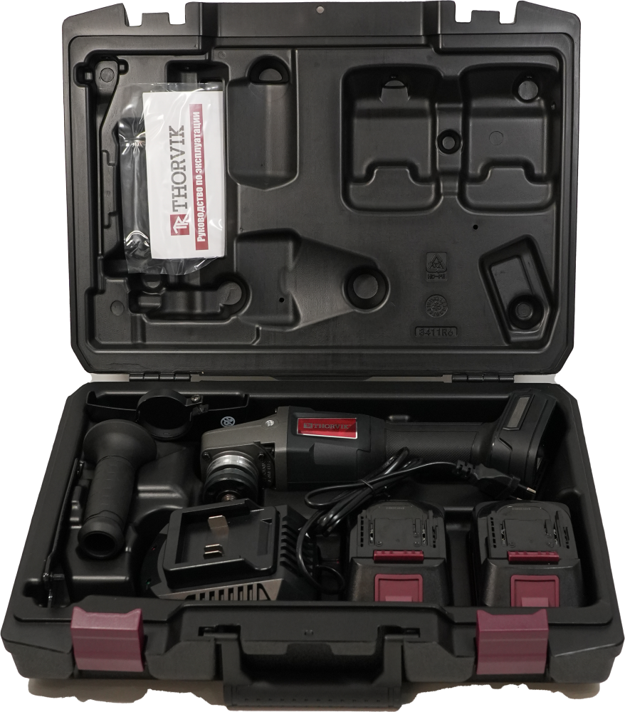 Thorvik BG2095 Машина углошлифовальная аккумуляторная, 20В, 9500 об/мин BG2095