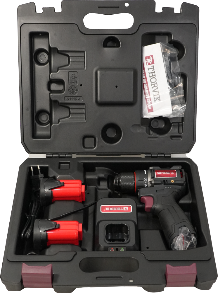 Thorvik BDI16136 Дрель ударная аккумуляторная, 13 мм, 16В, 60 Нм BDI16136