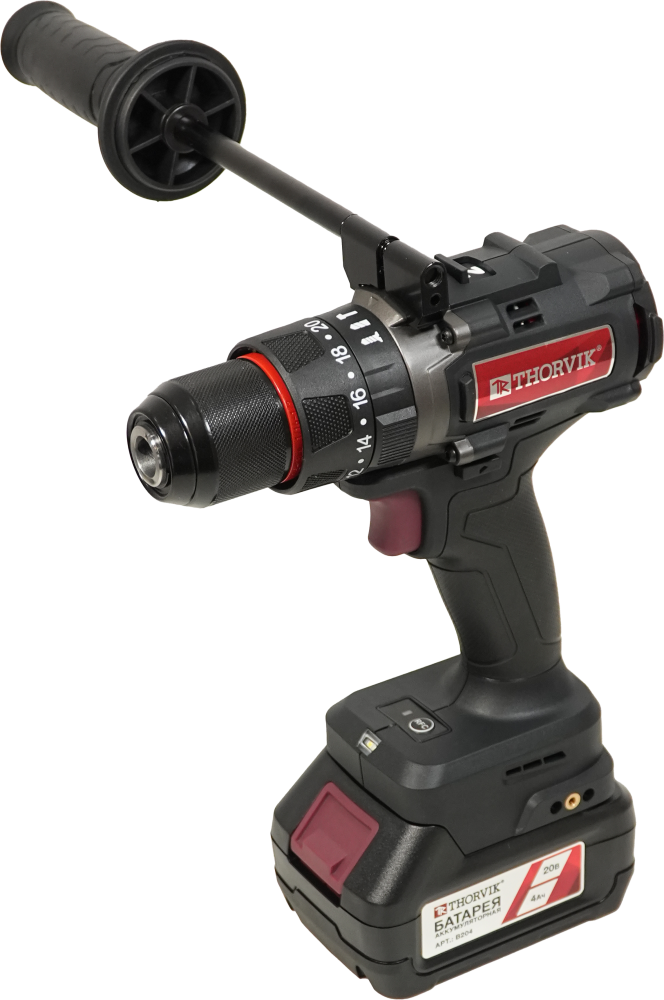 Thorvik BDI201312 Дрель ударная аккумуляторная, 13 мм, 20В, 120 Нм BDI201312
