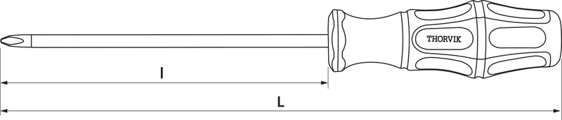 Thorvik SDP1125 Отвертка стержневая крестовая, PH1x125 мм SDP1125