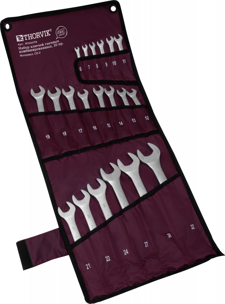 Thorvik W3S20TB Набор ключей гаечных комбинированных серии ARC, 6-32 мм, 20 предметов W3S20TB