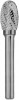 Carbon CRUBSE03030638S-2 Борфреза цельнотвердосплавная овальная, тип E, 3 мм, двойная насечка, хвостовик 3 мм, в боксе CRUBSE03030638S-2