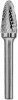 Carbon CRUBSF03031438S-2 Борфреза цельнотвердосплавная гиперболическая, тип F, 3 мм, двойная насечка, хвостовик 3 мм, в боксе CRUBSF03031438S-2
