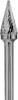 Carbon CRUBSM03031138S-2 Борфреза цельнотвердосплавная коническая, тип M, 3 мм, двойная насечка, хвостовик 3 мм, в боксе CRUBSM03031138S-2