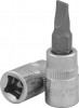 Jonnesway S10H255 Насадка торцевая 1/4"DR с вставкой-битой шлицевой, SL5.5, 37 мм S10H255