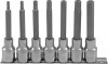 Ombra 921207 Набор насадок торцевых 1/2"DR с вставками-битами шестигранными на держателе, H4-H10, 100 мм, 7 предметов 921207