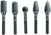 Thorvik TRRB100605-2S Набор борфрез твердоспланых, тип B, C, D, F, G, 10 мм, двойная насечка, в кейсе, 5 предметов TRRB100605-2S