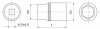 Thorvik FS01405 Головка торцевая 1/4"DR, 5 мм FS01405