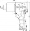 Thorvik AIW1261 Гайковерт пневматический  1/2"DR 7000 об/мин,  610 Nm AIW1261